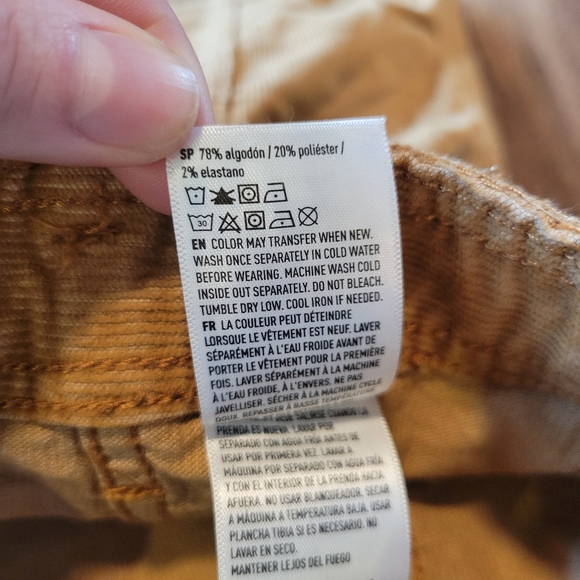 American Eagle Camel Tan Corduroy Button Front Mini Skirt - Picture 8 of 8